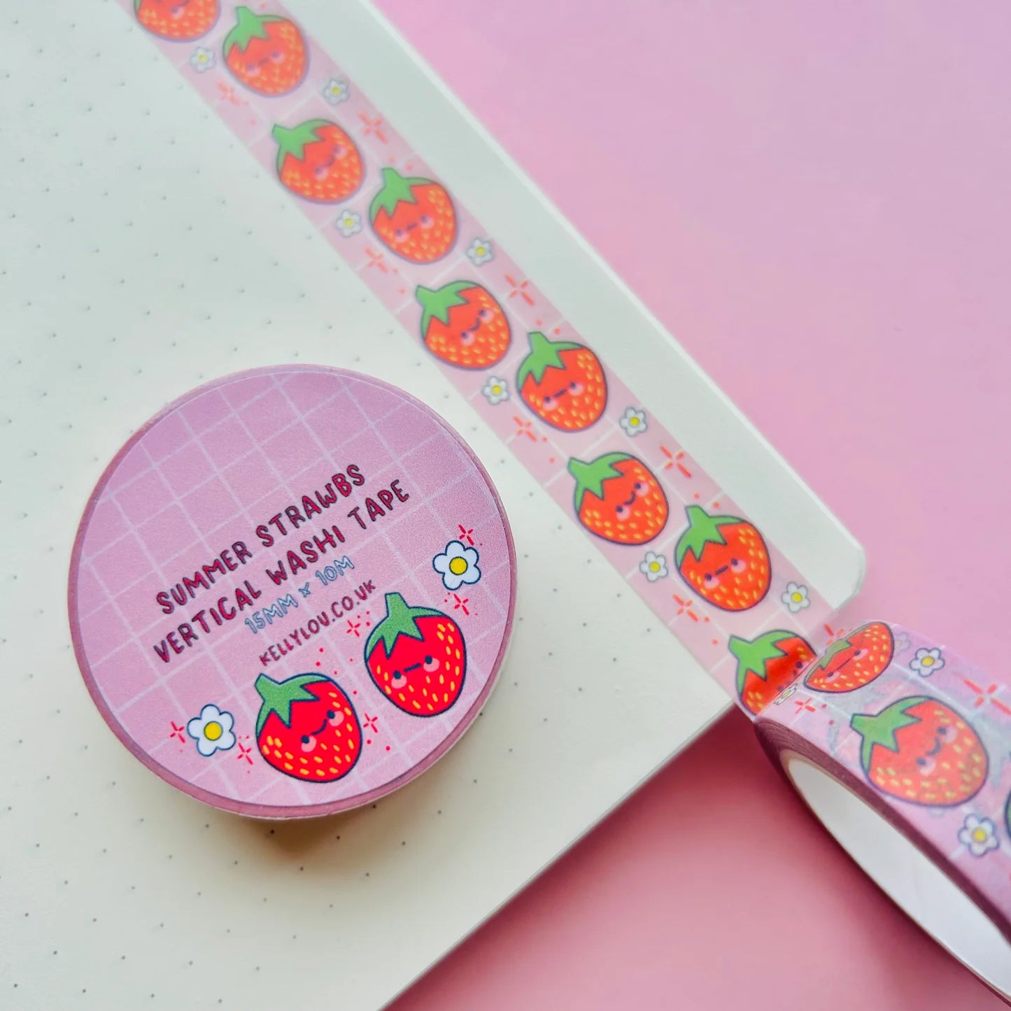 Summer Strawbs Vertical Washing Tape