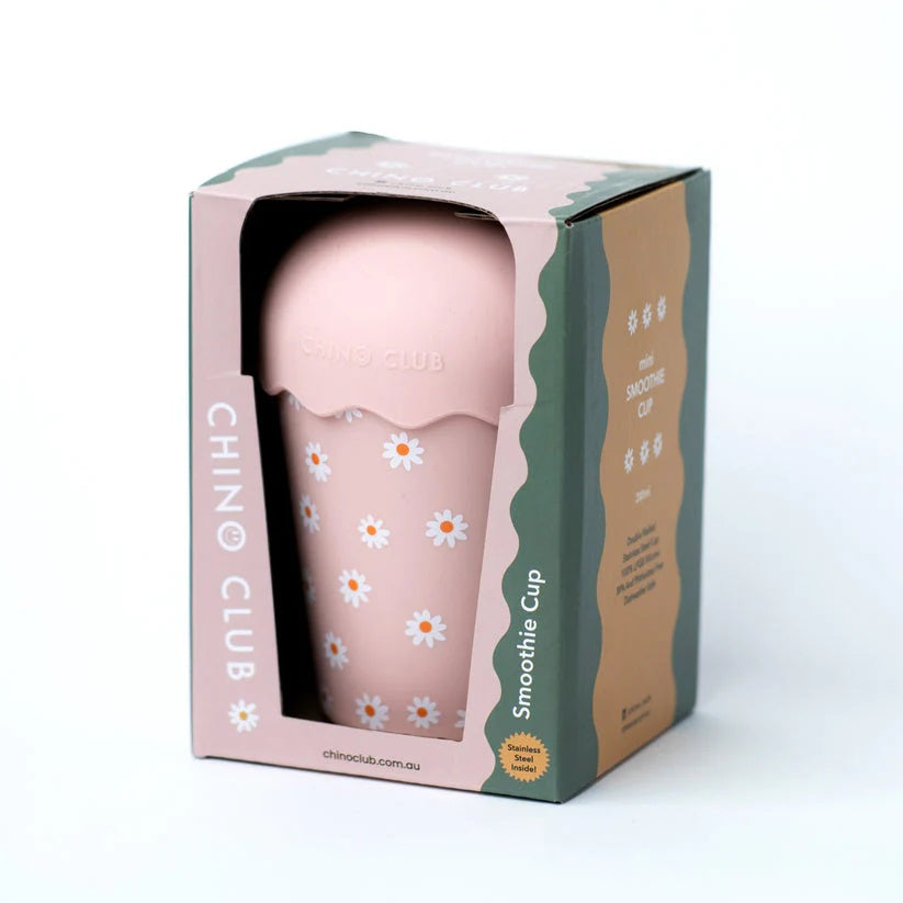 Pink Daisy Mini Toddler Smoothie Cup & Straw 200ml LIMITED EDITION image 3