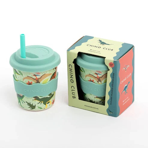 Dinosaur Babychino Cup 8oz (Straw Included) image 1