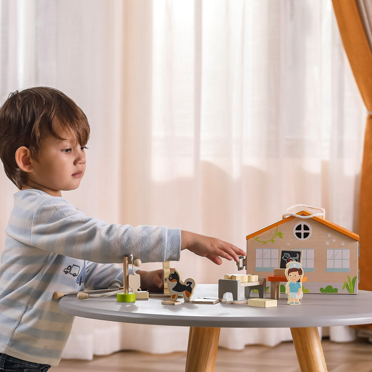 tickit® Wooden Pet Hospital & Vet Clinic Playset
