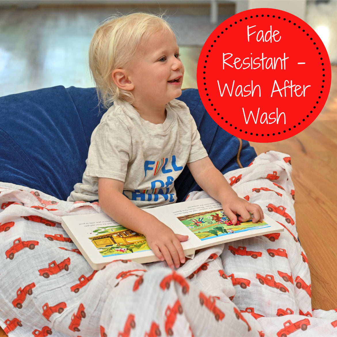 LollyBanks Truckin On Cotton Swaddle image 3