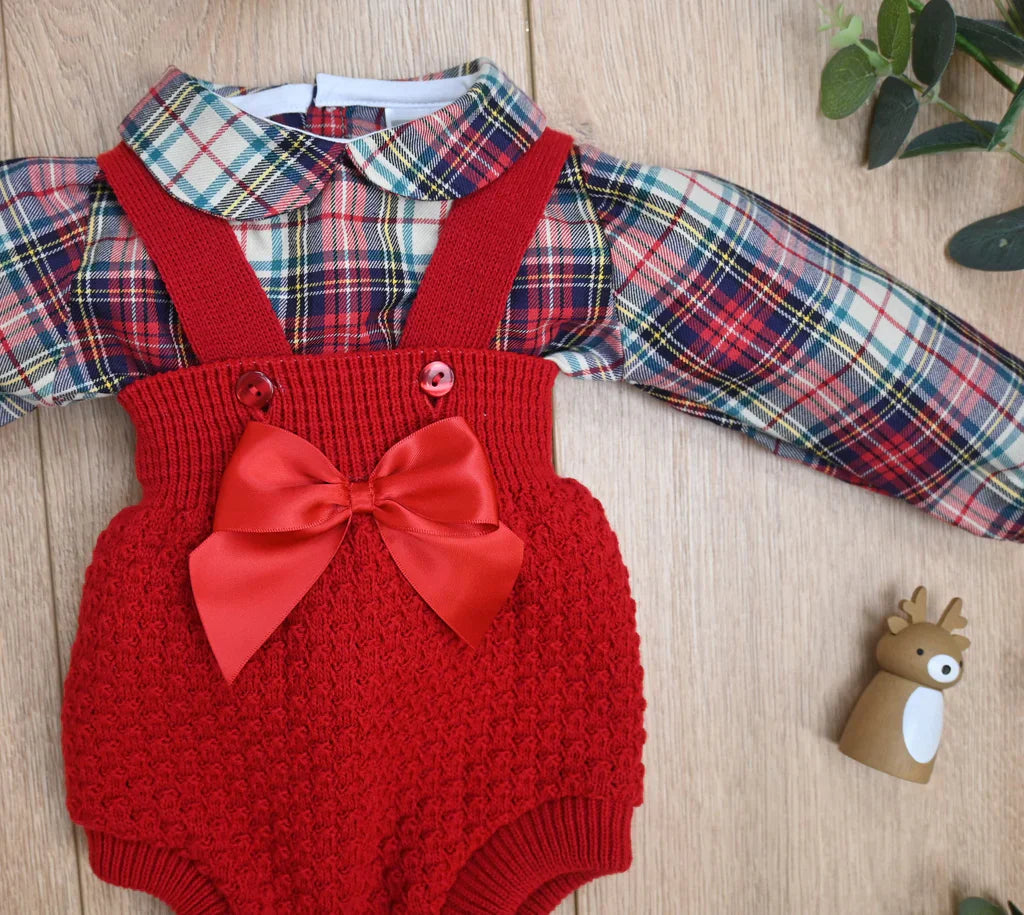 Pex Jovie Tartan Christmas Romper