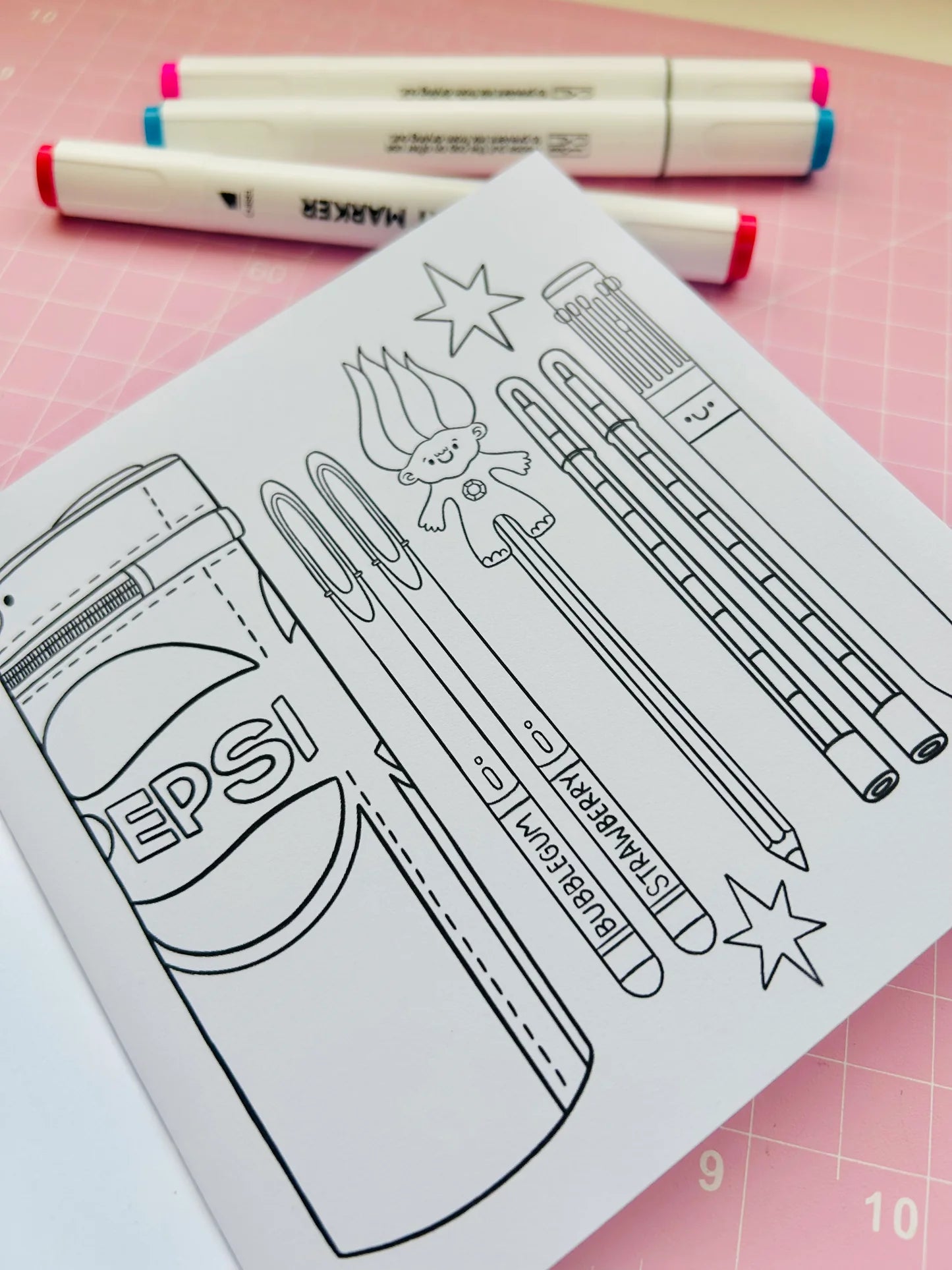 Y2K Nostalgia Colouring Book