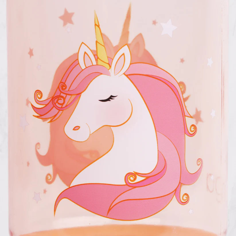 Myga Unicorn Kids Water Bottle 650ml with Positivity Bands