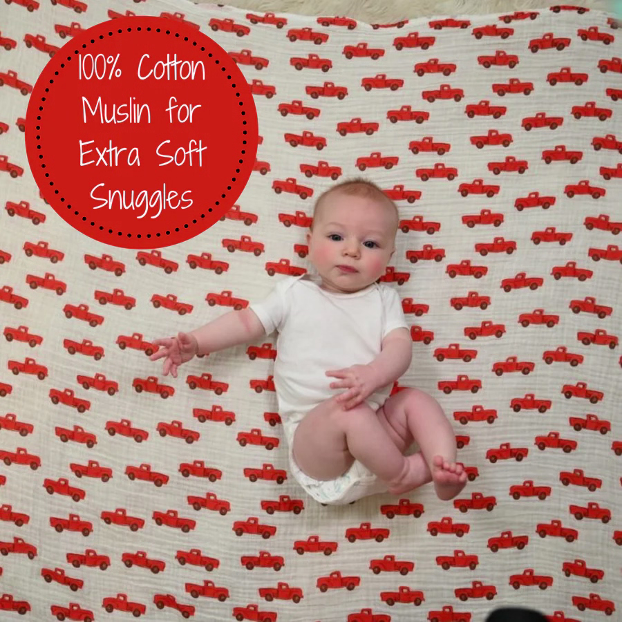 LollyBanks Truckin On Cotton Swaddle image 6