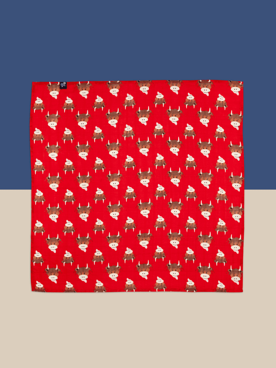 Hamish Highland Cow 2pk Muslin Squares