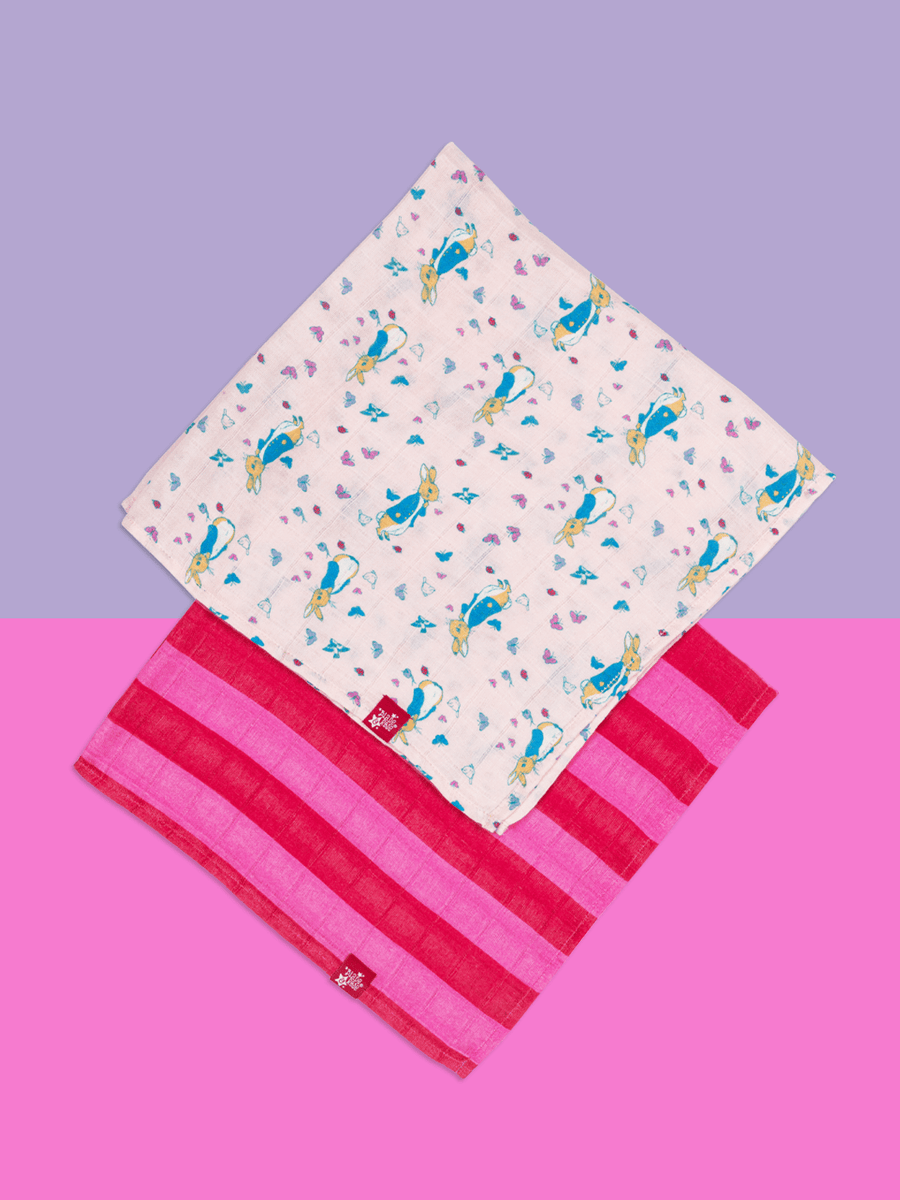 Peter Rabbit™ Love Summer Muslin Squares 2pk