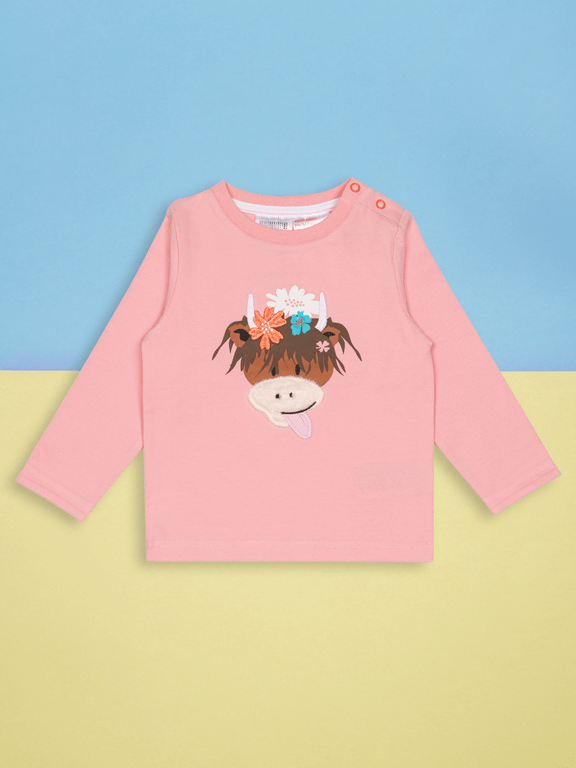 Bonnie Highland Cow Long Sleeved Top