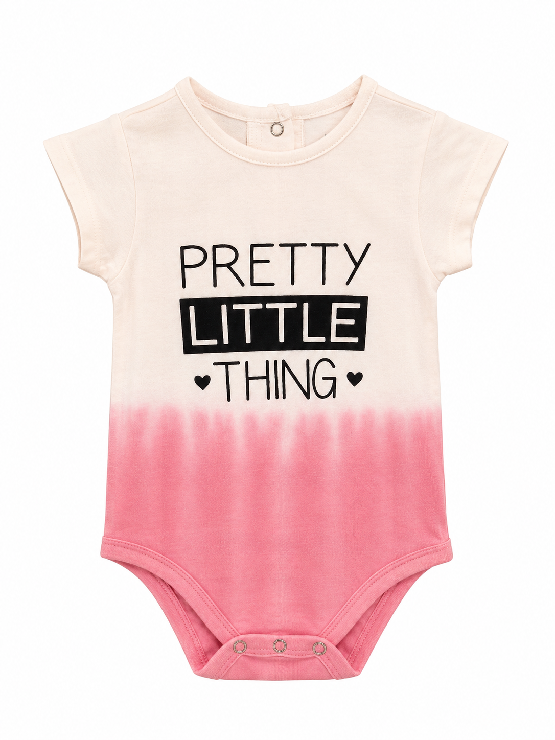 "Pretty Little Thing" Pink Dip Dye Organic Baby Vest