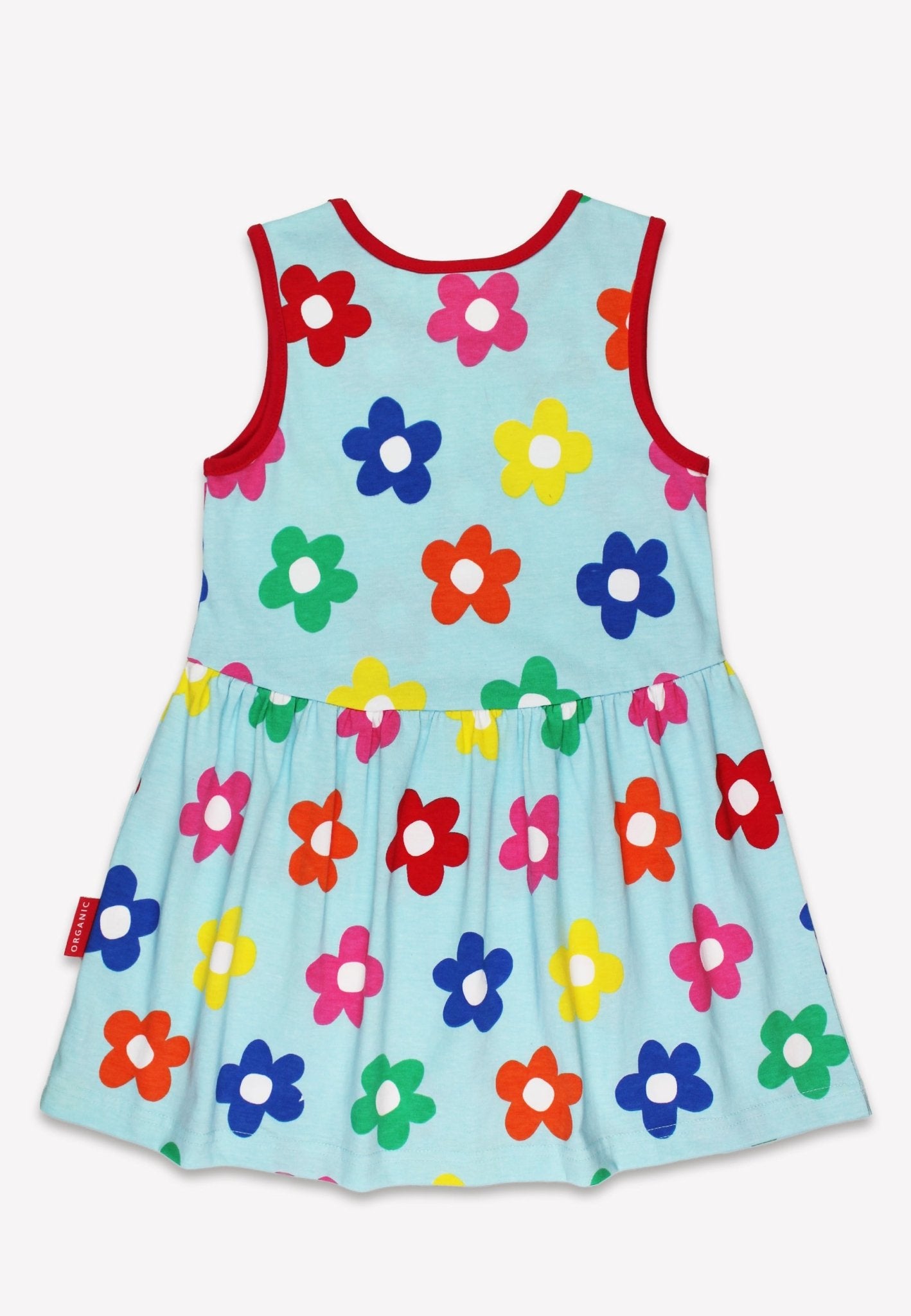 Toby Tiger Organic Rainbow Bloom Print Summer Dress