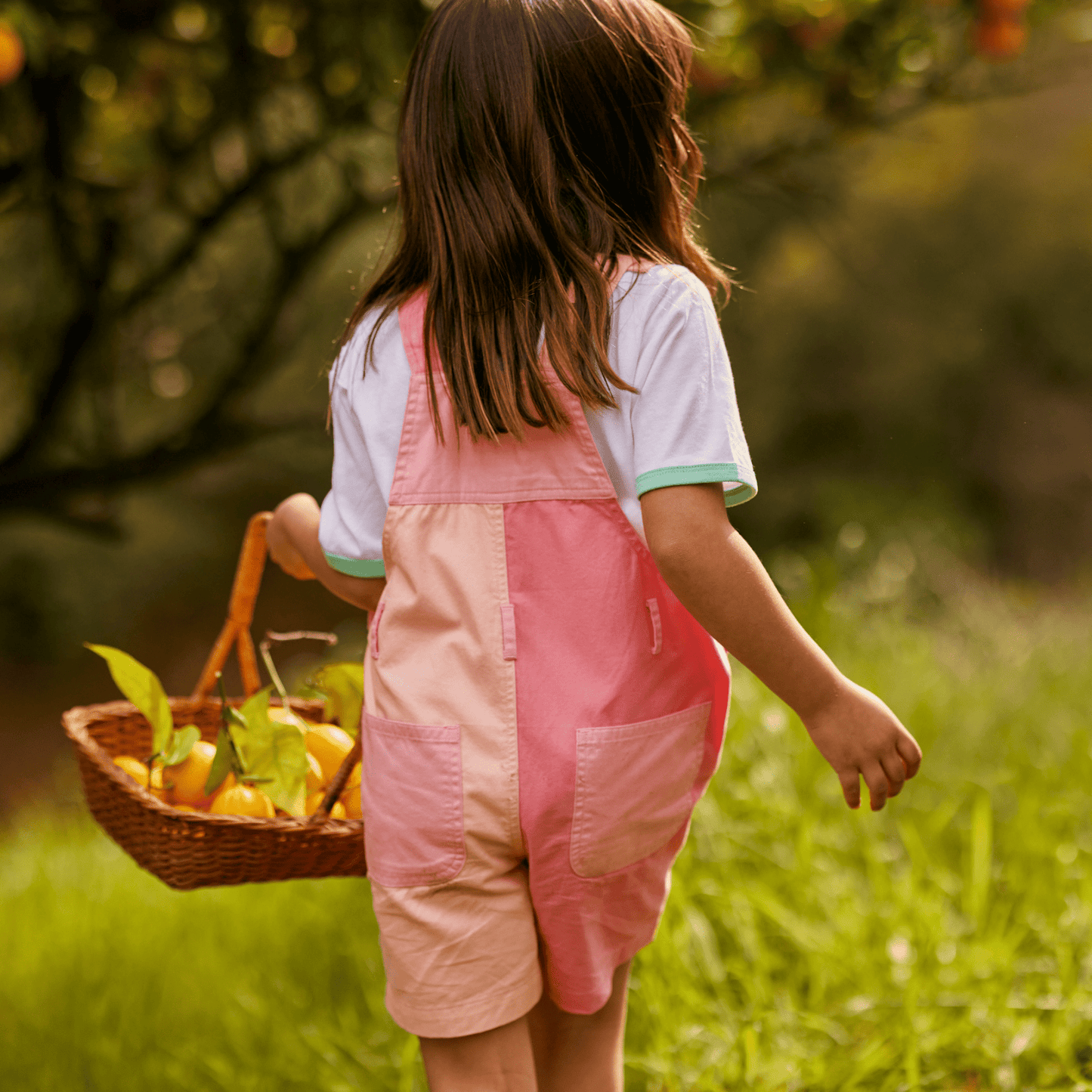 Dotty Dungarees Tonal Colourblock Shorts Dungarees - Pink