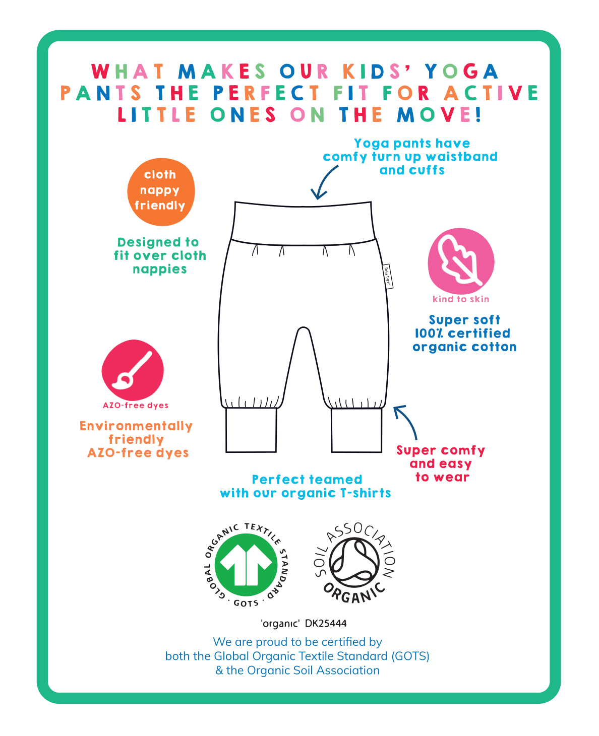 Toby Tiger Organic Art Print Yoga Pants
