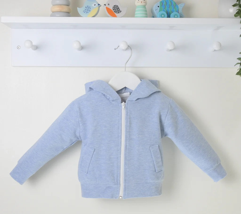 Ezra Baby Boys Hoodie- Blue image 0