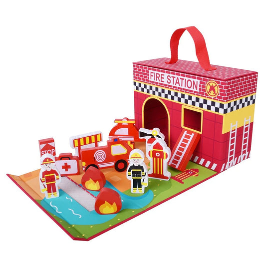 Jumini Foldaway Fire Station Toy image 0