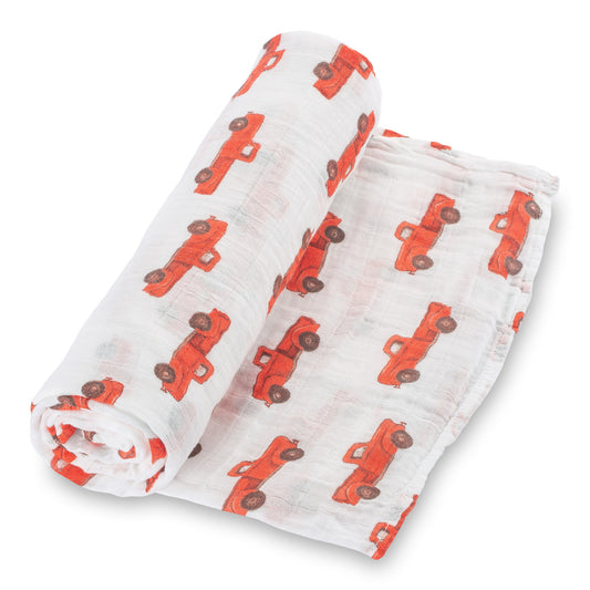 LollyBanks Truckin On Cotton Swaddle image 1