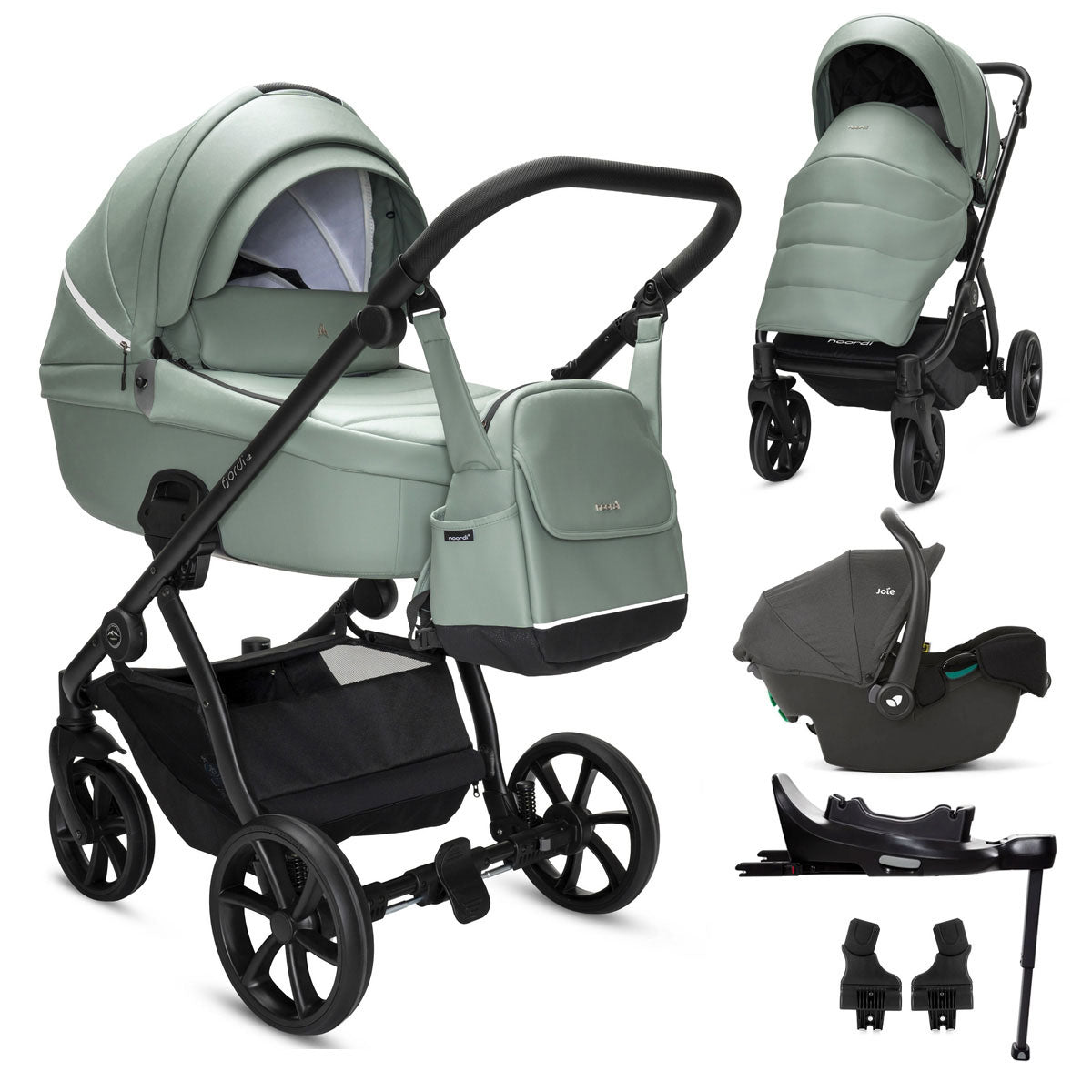 Noordi Fjordi V2 Leather 3in1 with Joie i-Snug 2 Car Seat