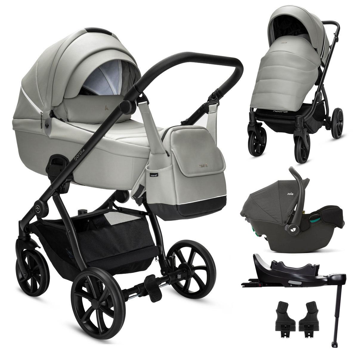 Noordi Fjordi V2 Leather 3in1 with Joie i-Snug 2 Car Seat