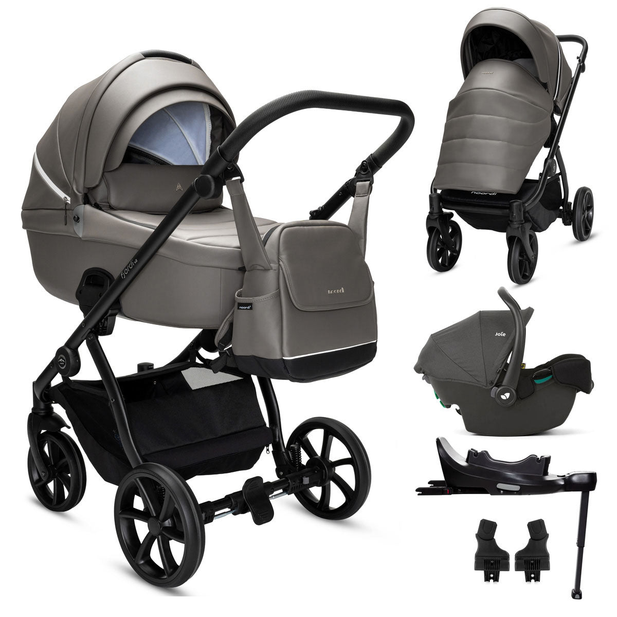 Noordi Fjordi V2 Leather 3in1 with Joie i-Snug 2 Car Seat