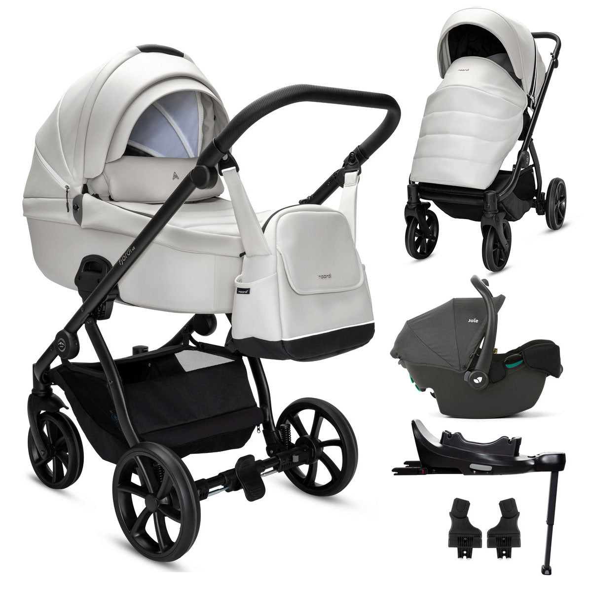 Noordi Fjordi V2 Leather 3in1 with Joie i-Snug 2 Car Seat