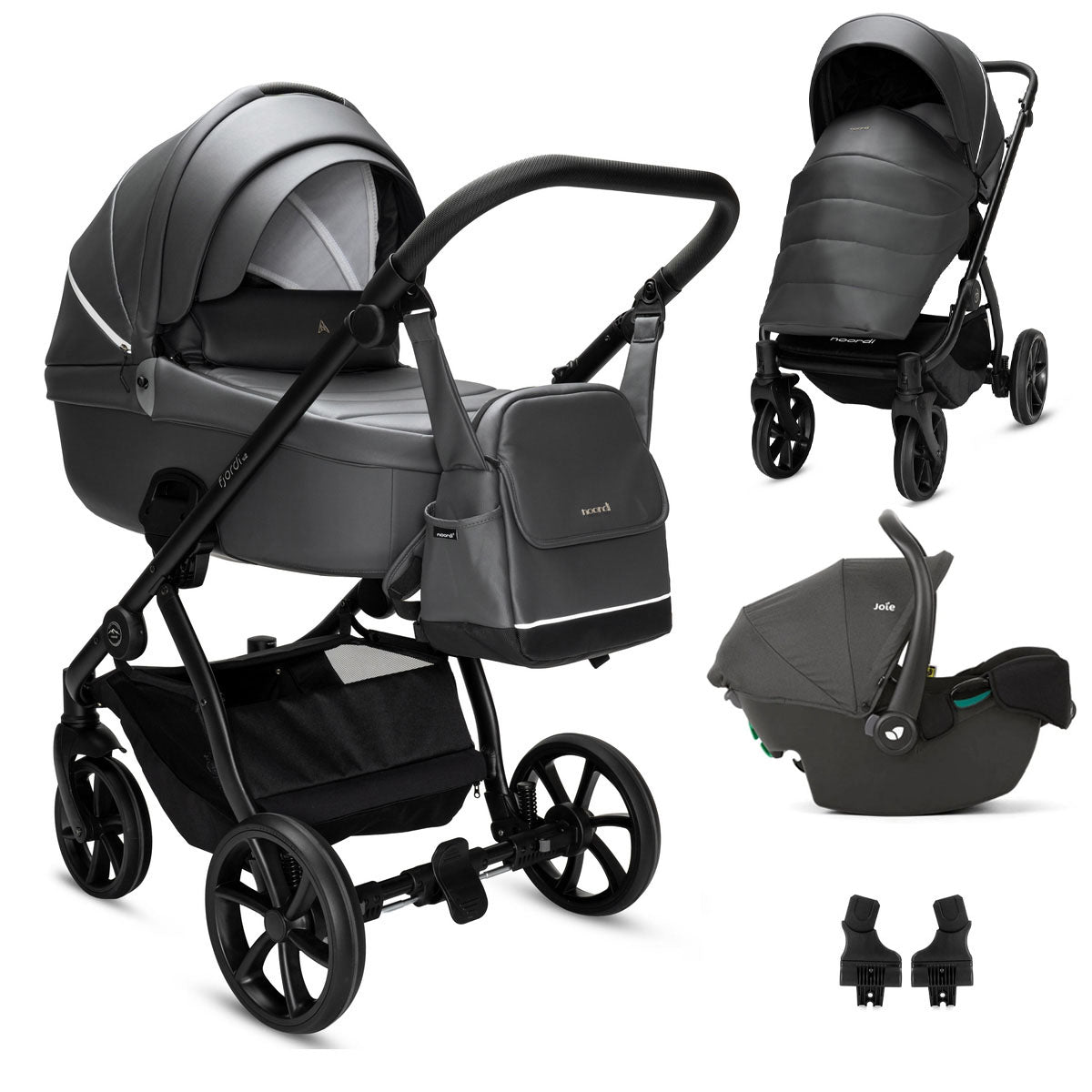 Noordi Fjordi V2 Leather 3in1 with Joie i-Snug 2 Car Seat