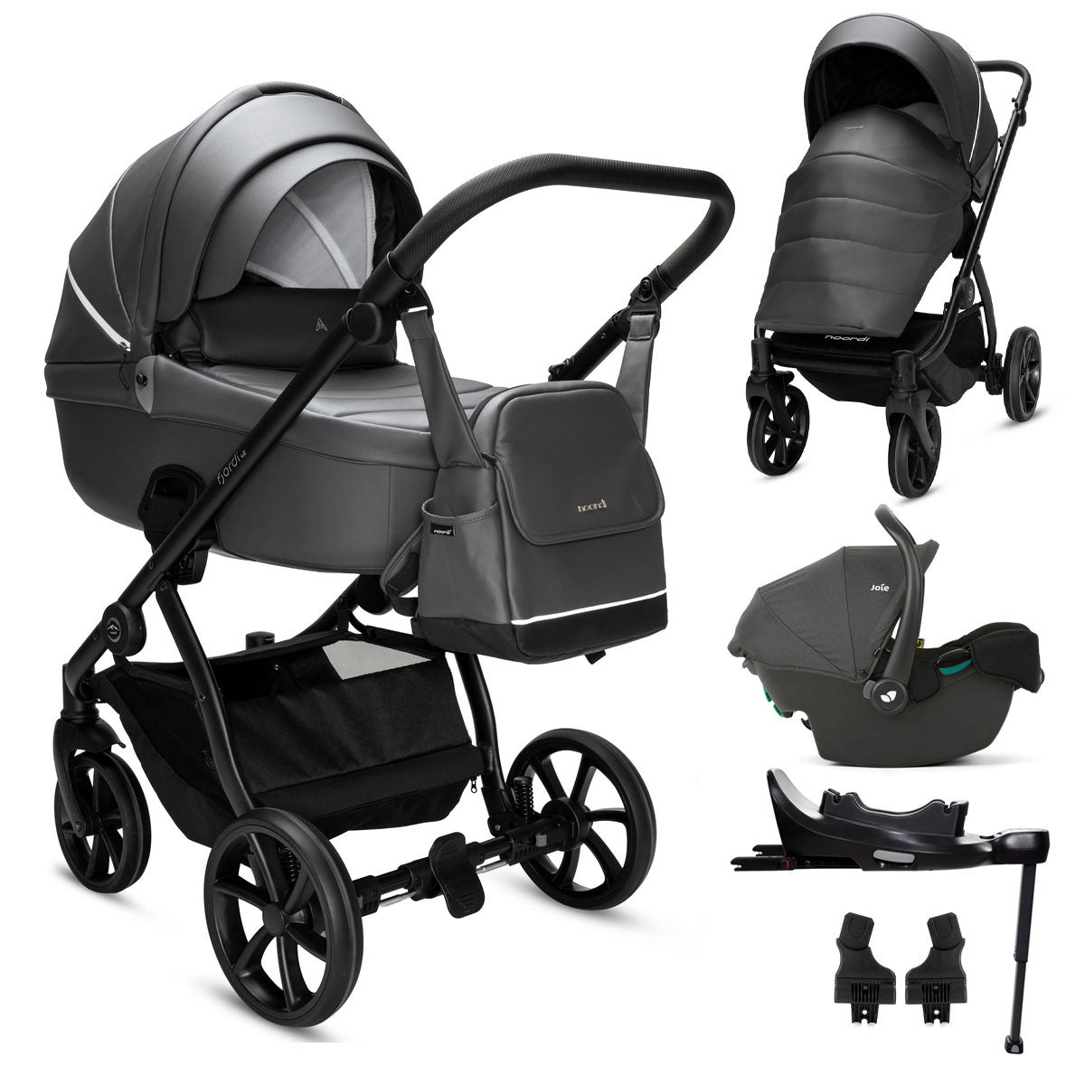 Noordi Fjordi V2 Leather 3in1 with Joie i-Snug 2 Car Seat
