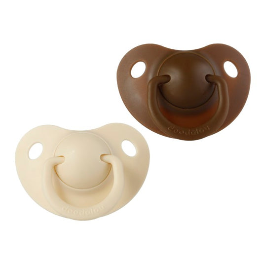 Doodalou Dummies Ivory & Dark Brown image 0