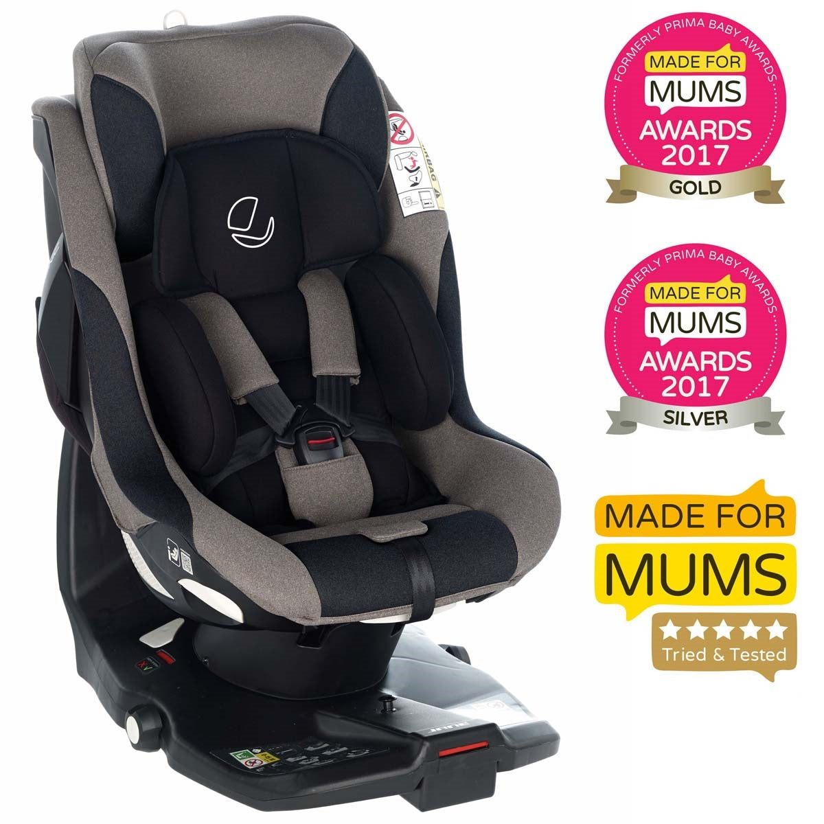 Jane Ikonic-2 Rotating ERF i-Size Car Seat 40-105cm, 0-4 Years- Black