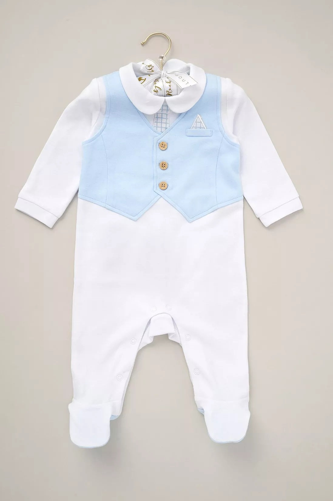 Rock A Bye Baby Waistcoat Babygrow image 0