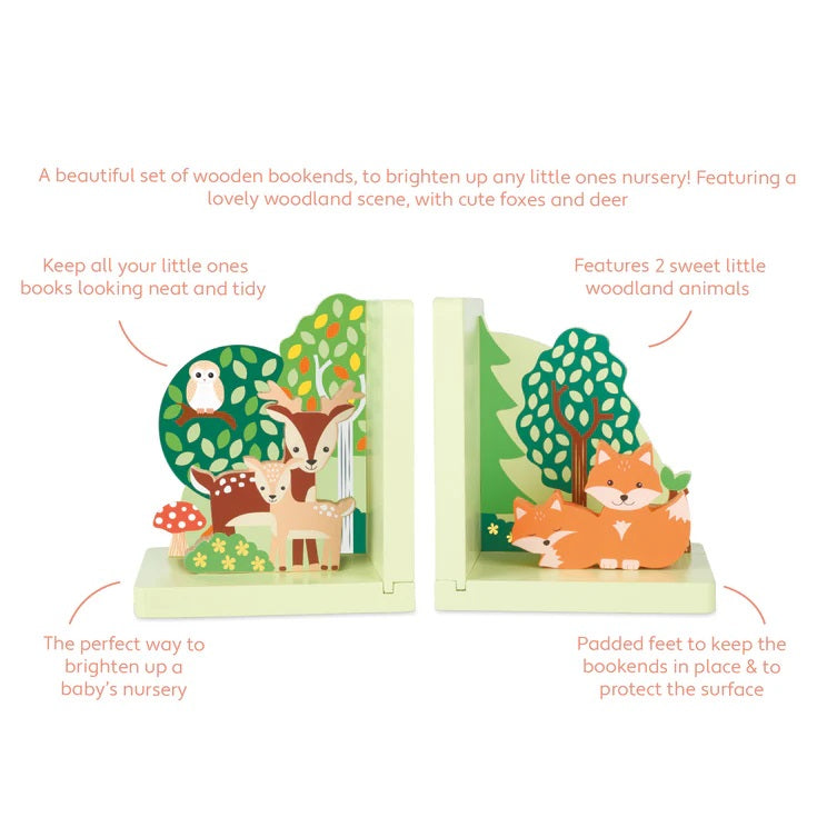 Woodland Wooden Bookends image 1