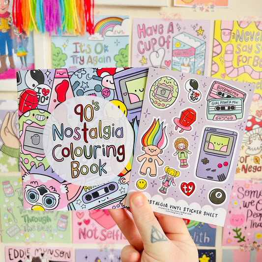 90's Nostalgia Colouring Book