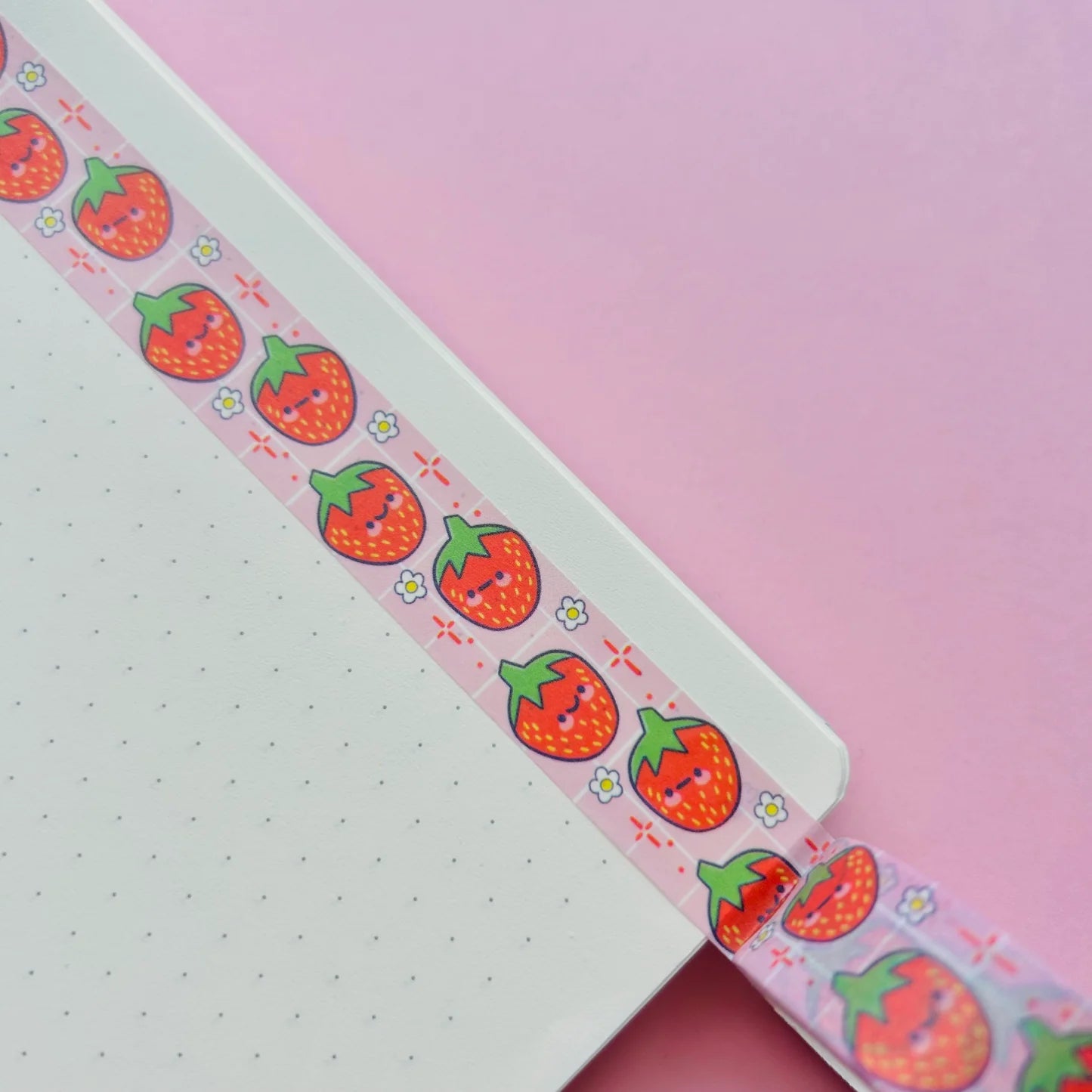 Summer Strawbs Vertical Washing Tape