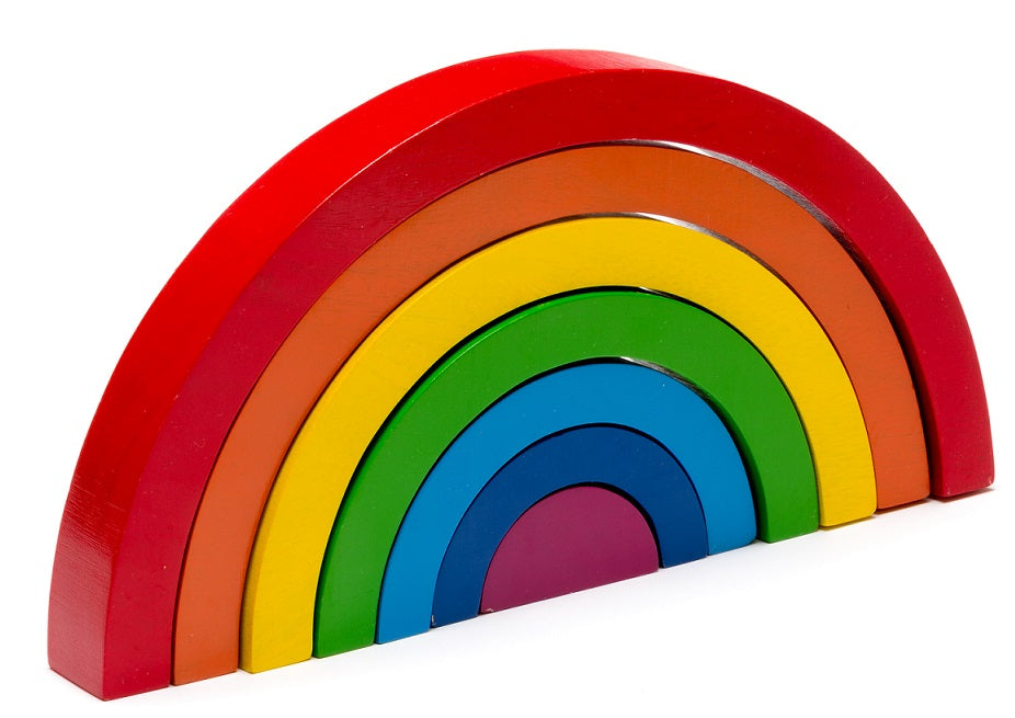 Fairtrade Handmade Large Wooden Rainbow Toy by Best Years image 2