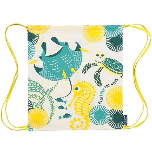Coq en Pâte Ocean Organic Cotton Kids’ Drawstring Bag