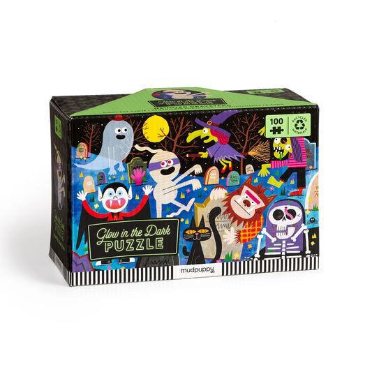 Haunted Graveyard 100 Piece Glow in the Dark Puzzle image 0