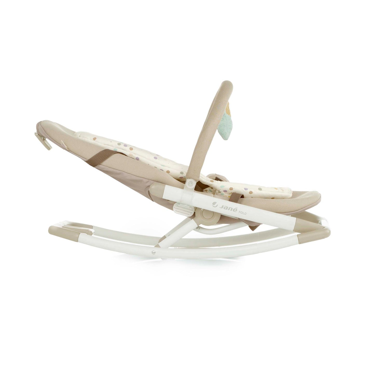 Fold Hammock Baby Rocker with Toy Arch & Reversible Newborn Cushion- Sesame
