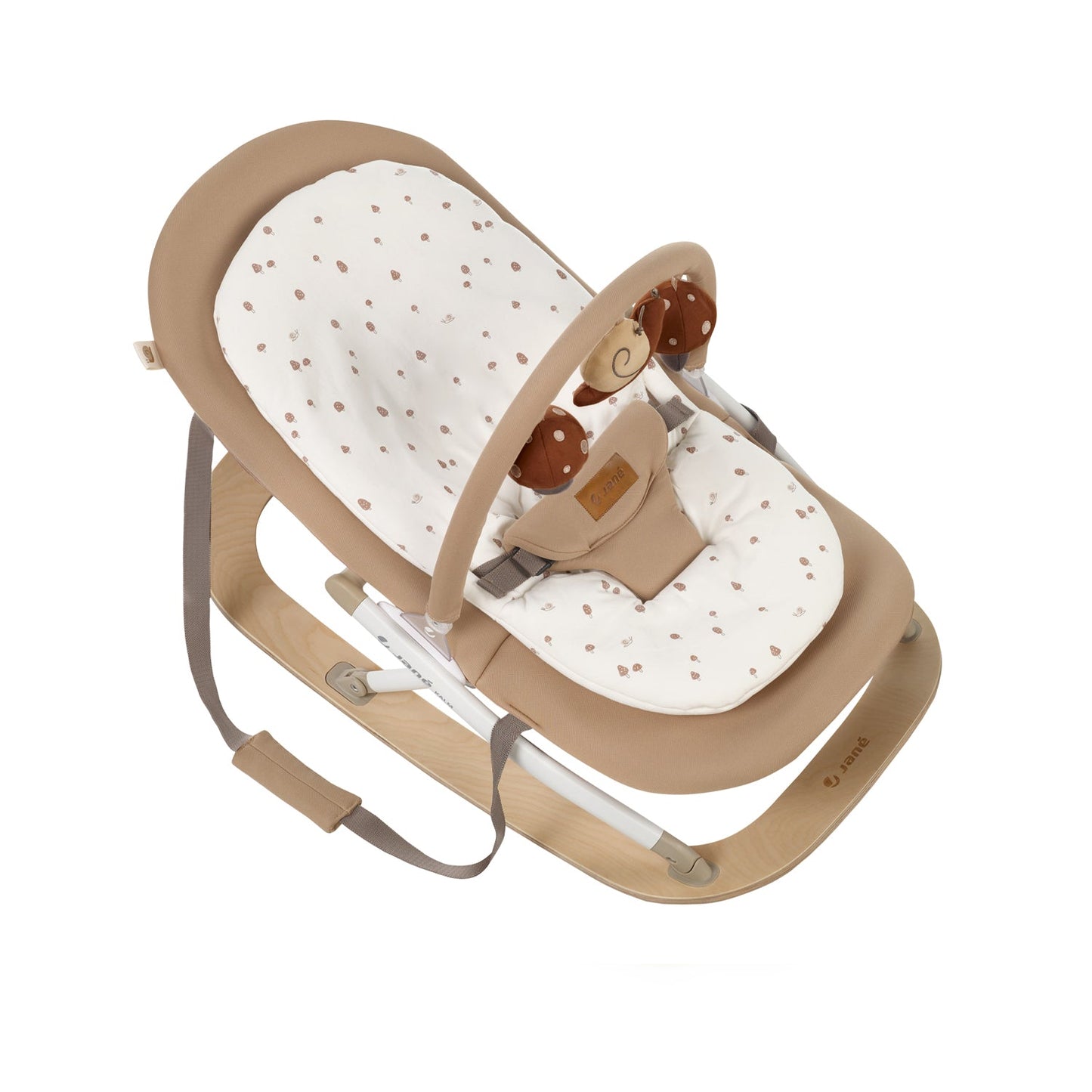 Jane Kalm Wooden Hammock – Natural Birch Rocker with Soft Padded Insert- Sesame