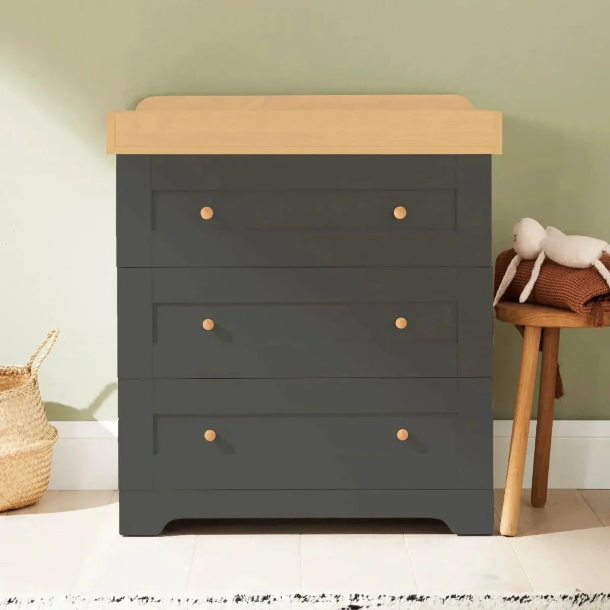 Tutti Bambini Rio 3 pcs Room Set - Dove Grey/Honey Oak