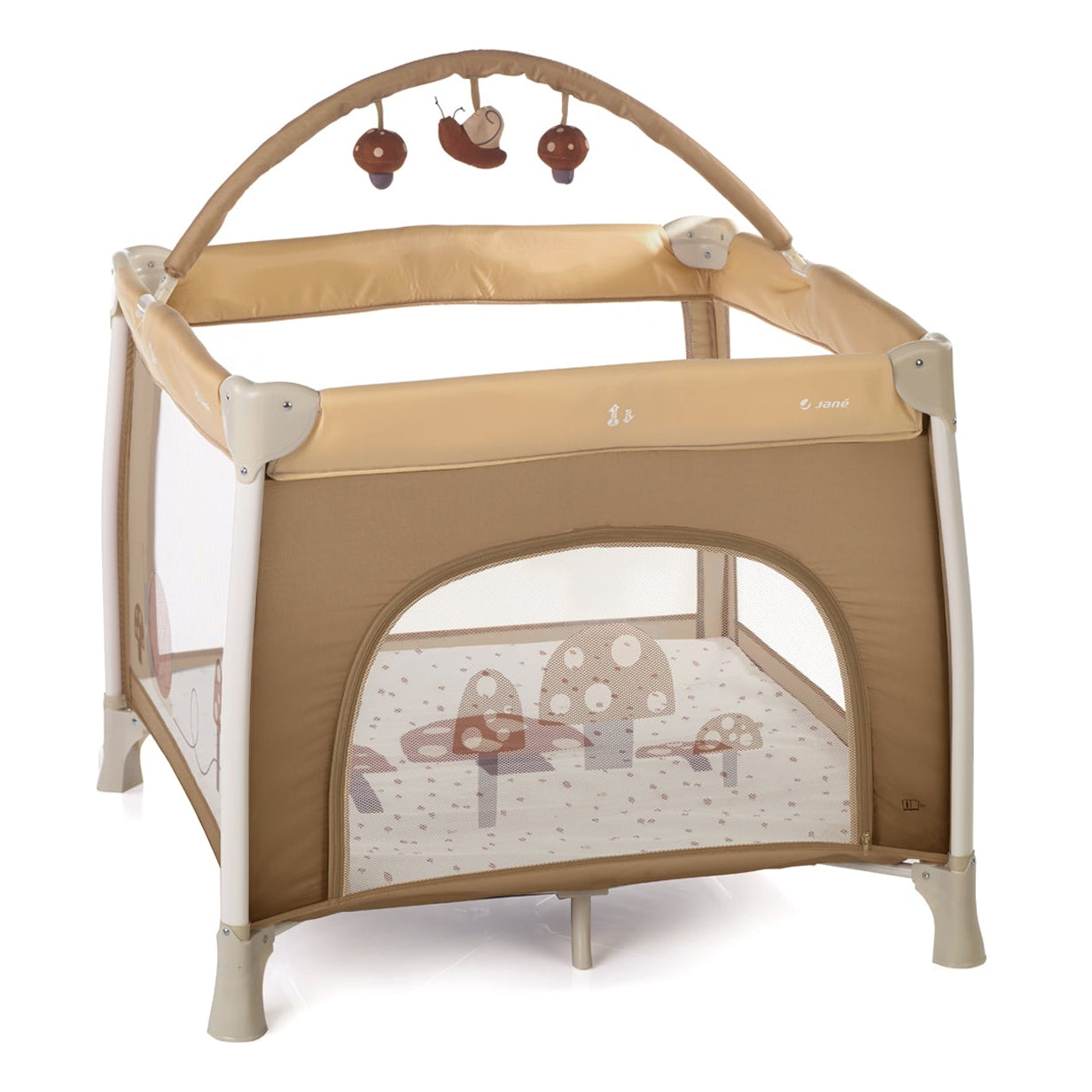 Jané Travel Fun Playpen with Toy Arch & Carry Bag 0 to 3 Years- Sesame