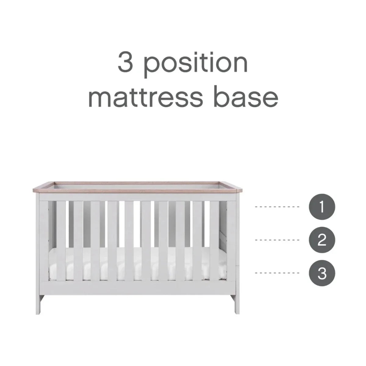 Tutti Bambini Verona 3 pcs Room Set - Dove Grey/Oak