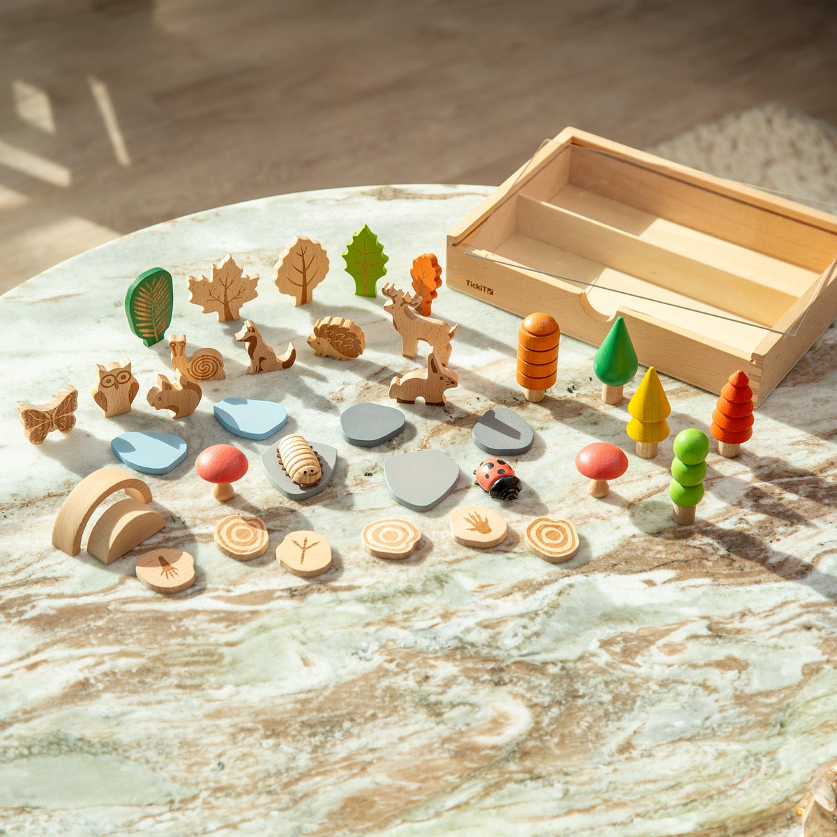 tickit® Wooden Woodland Trail Set – Sensory Small World Play Toy