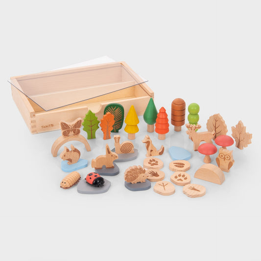 tickit® Wooden Woodland Trail Set – Sensory Small World Play Toy