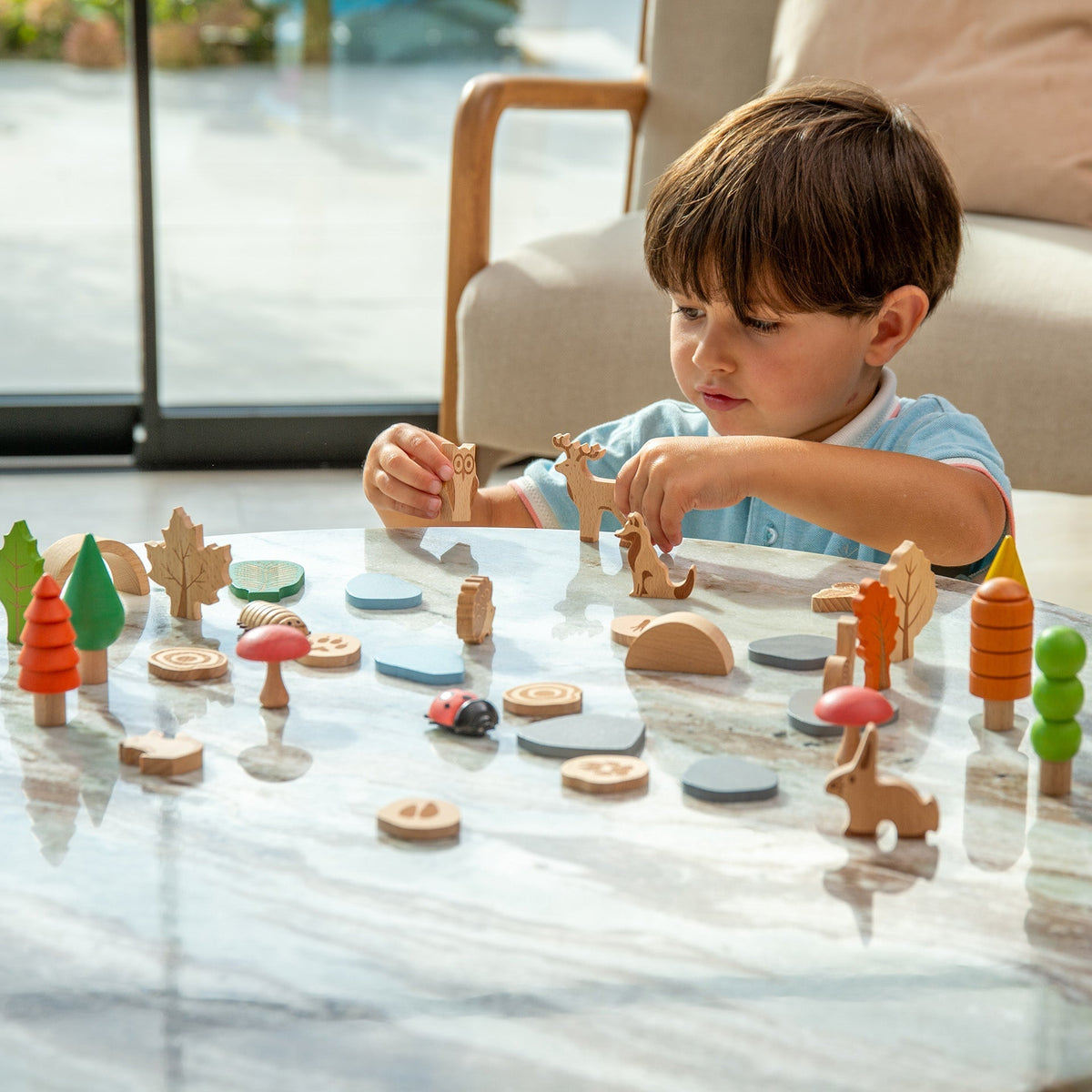 tickit® Wooden Woodland Trail Set – Sensory Small World Play Toy