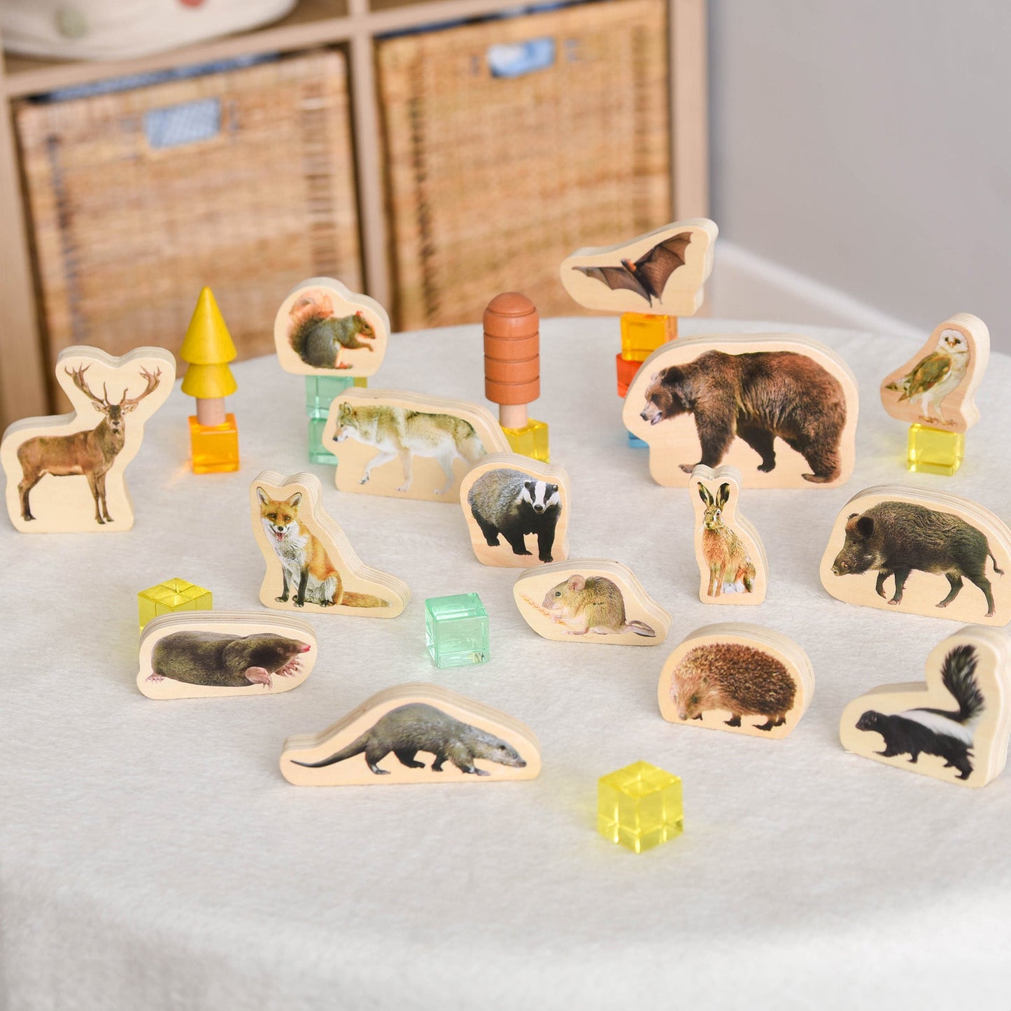 Wooden Forest Animal Blocks