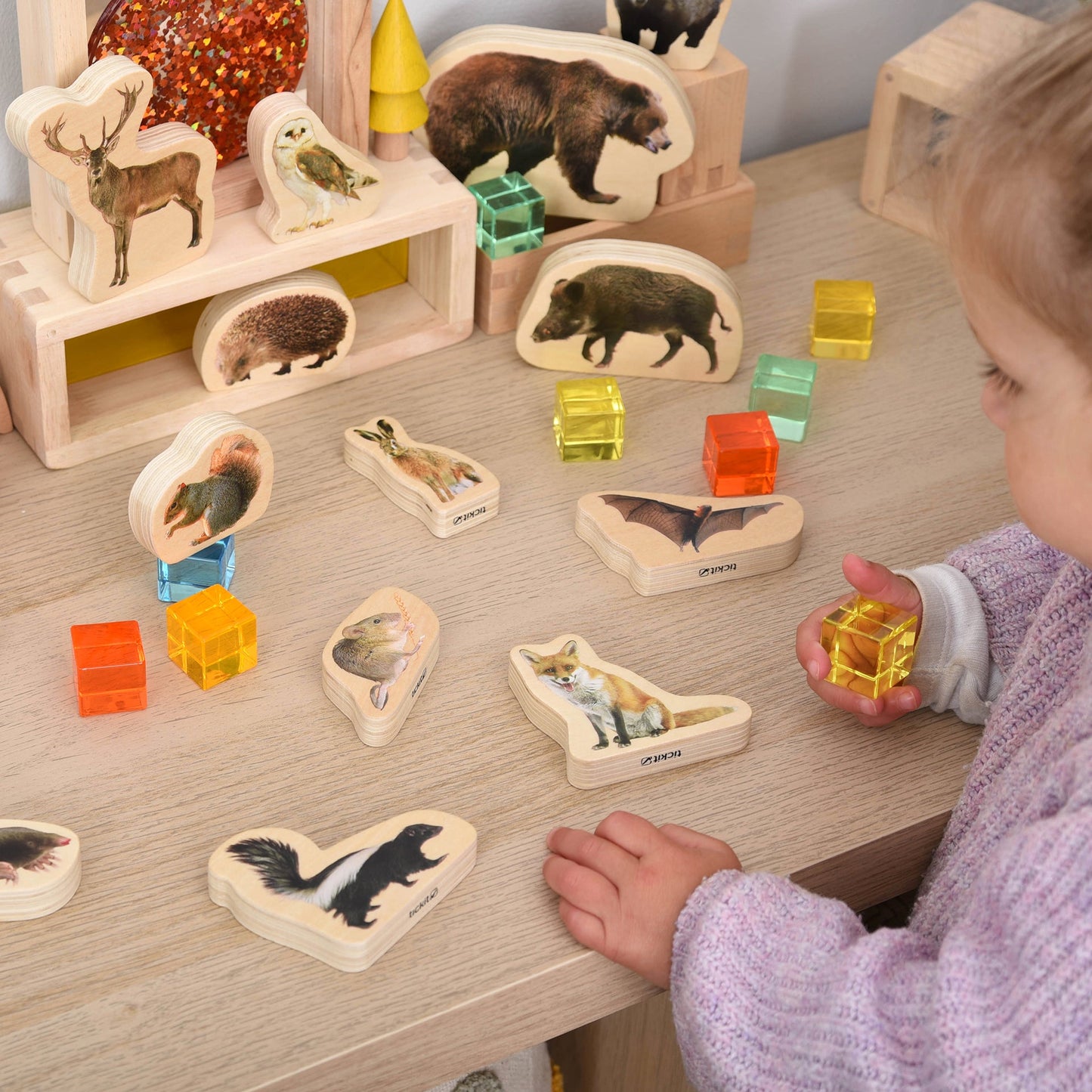 Wooden Forest Animal Blocks