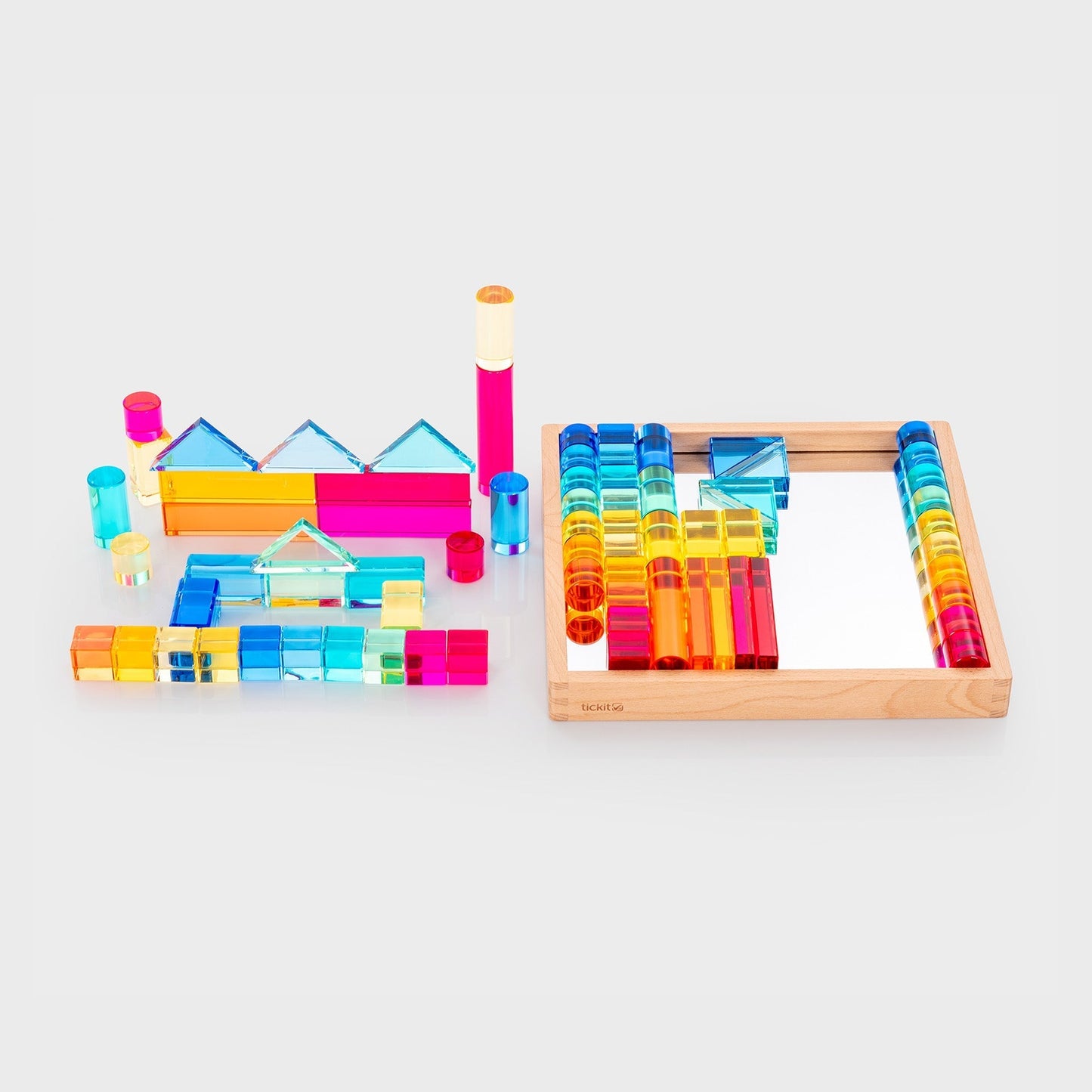 Gem Building Shapes Mirror Tray
