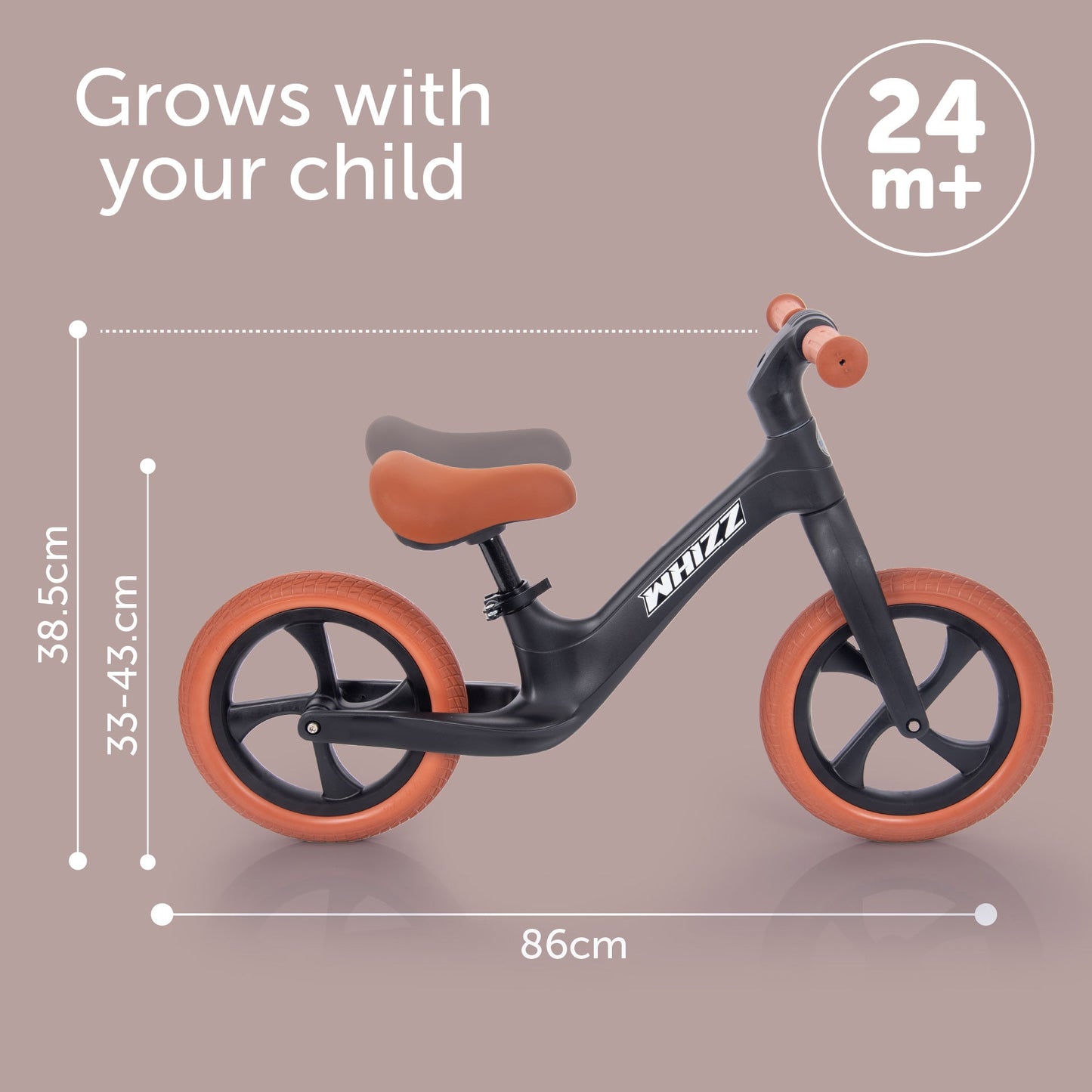Whizz Balance Bike - Black