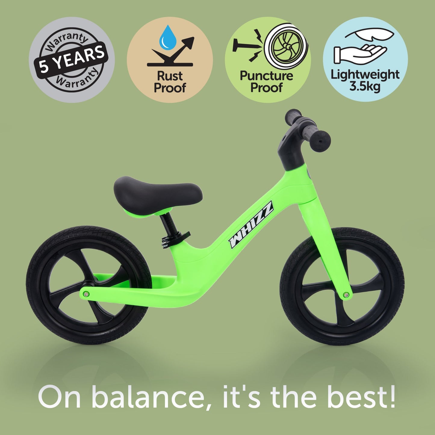 Whizz Balance Bike - Green