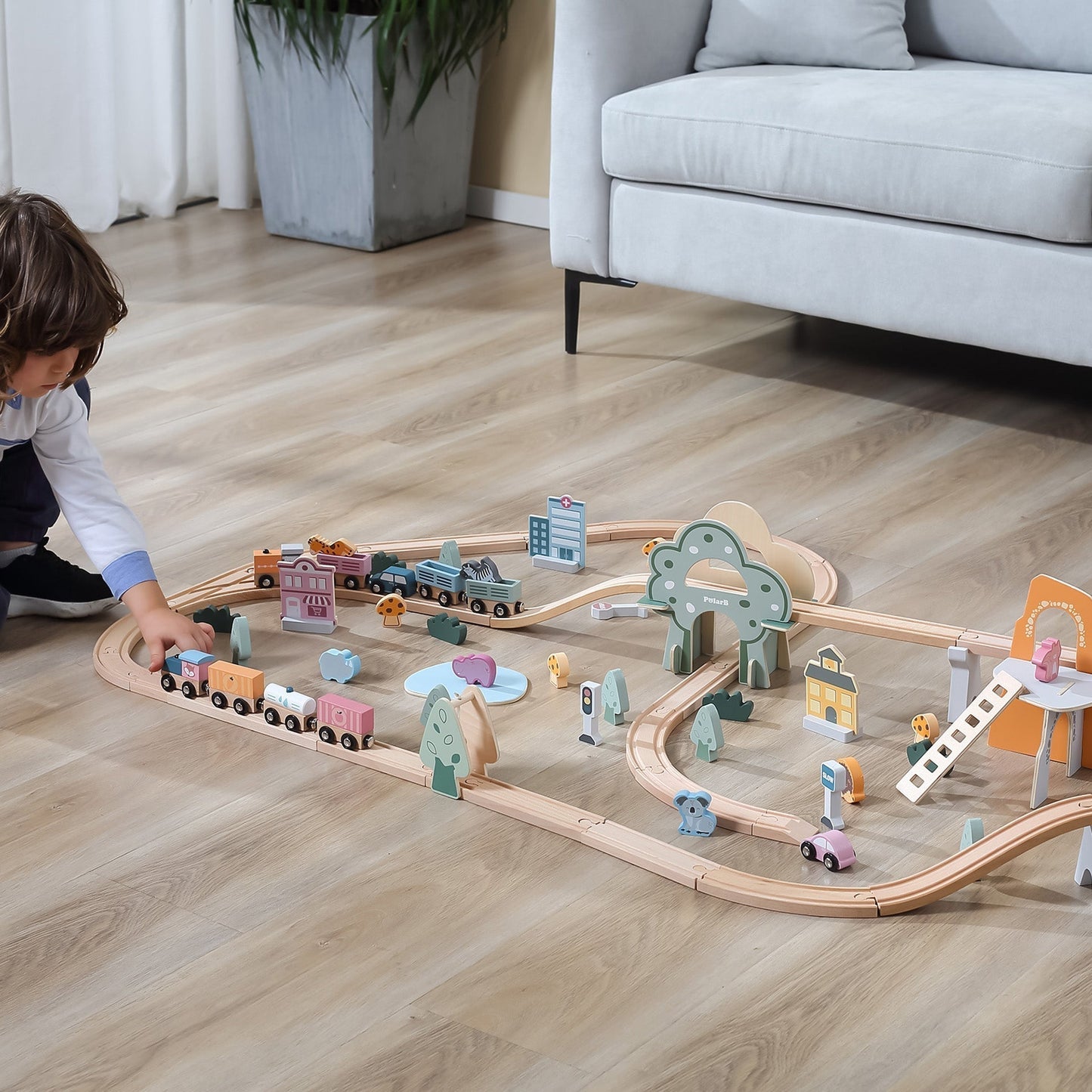 Wooden Train Set
