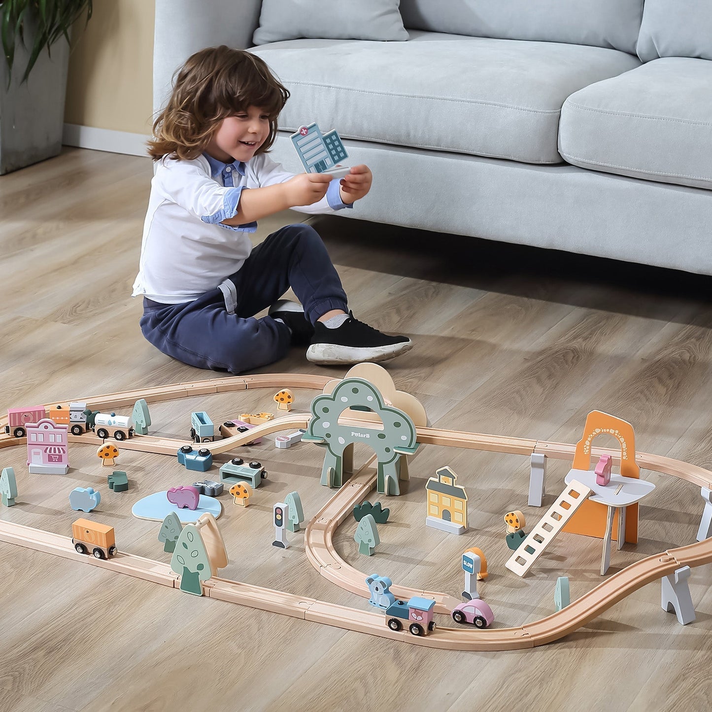 Wooden Train Set