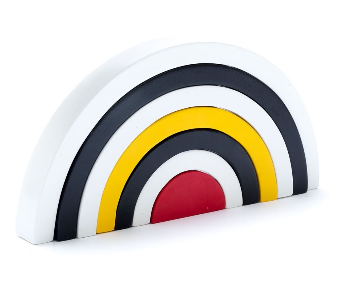Fairtrade Handmade Large Wooden Rainbow Toy by Best Years image 1